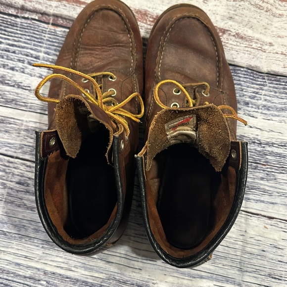 Red Wing 6-inch Classic Moc Brown Leather Boots - Picture 5 of 7